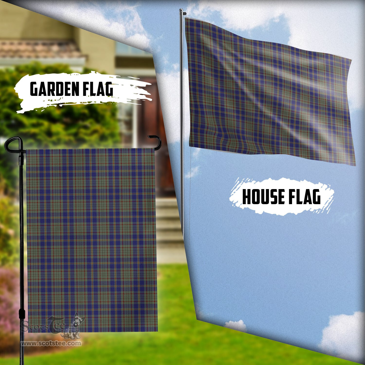 Scottish Kildare County Ireland Tartan Flag - Tartan Garden Flag Scottish Plaid Tartan Plaid - ScotsTee - scotstee.com