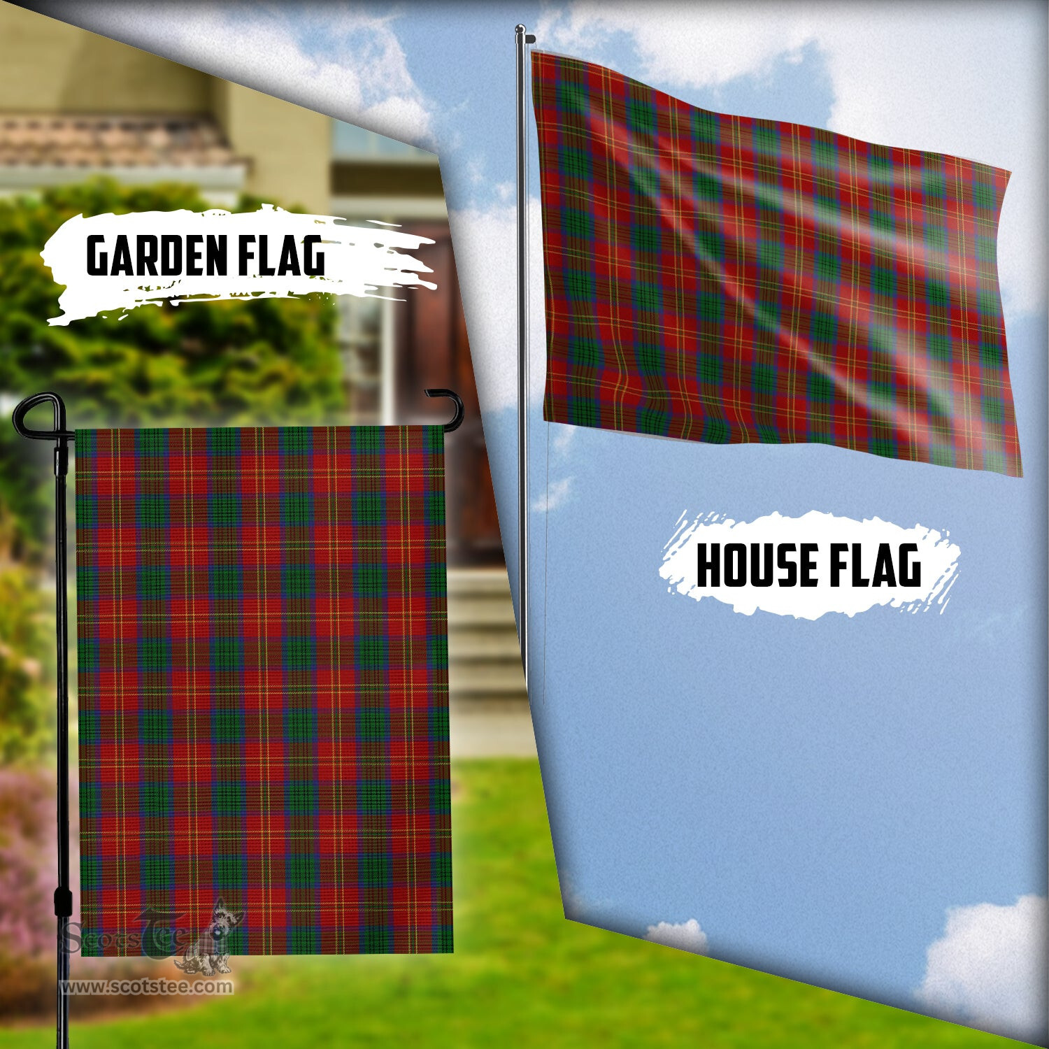 Scottish Connolly Dress Tartan Flag - Tartan Garden Flag Scottish Plaid Tartan Plaid - ScotsTee - scotstee.com