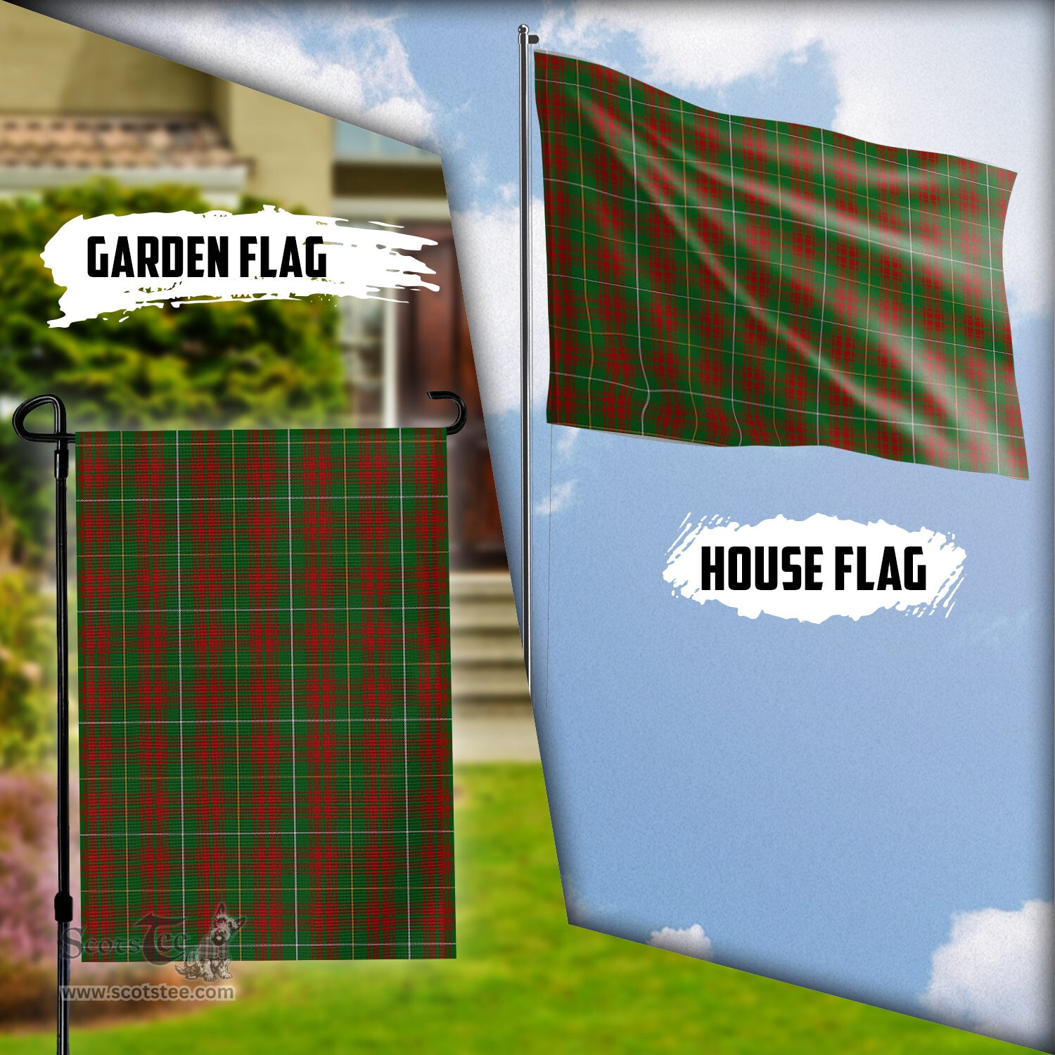 Scottish Bruce Hunting Tartan Flag - Tartan Garden Flag Scottish Plaid Tartan Plaid - ScotsTee - scotstee.com