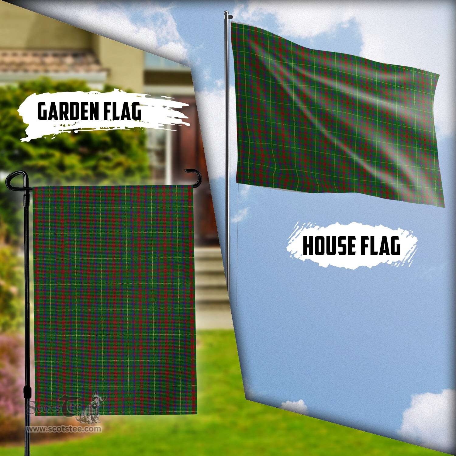 Scottish MacIntosh Hunting Tartan Flag - Tartan Garden Flag Scottish Plaid Tartan Plaid - ScotsTee - scotstee.com