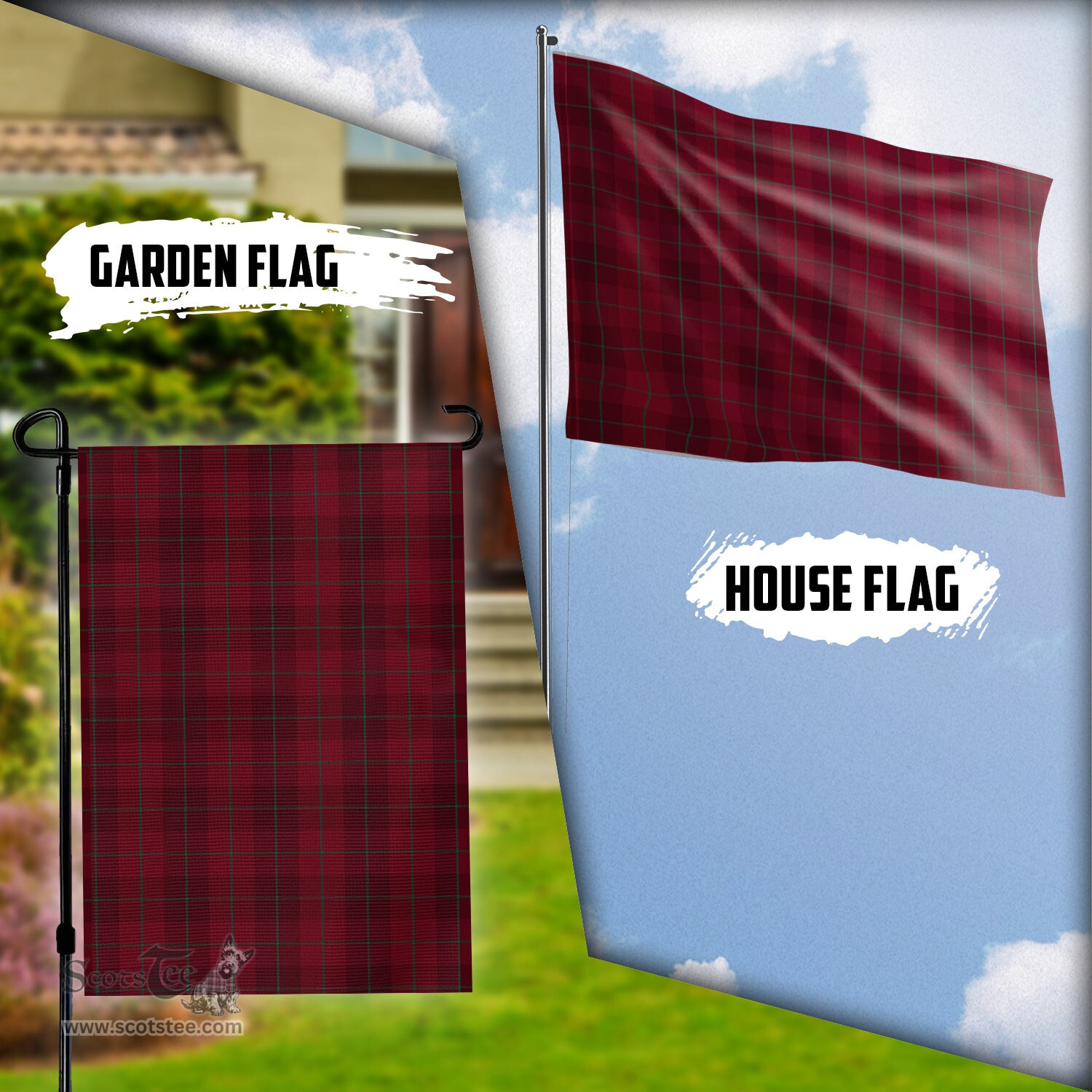 Scottish Stirling of Keir Tartan Flag - Tartan Garden Flag Scottish Plaid Tartan Plaid - ScotsTee - scotstee.com