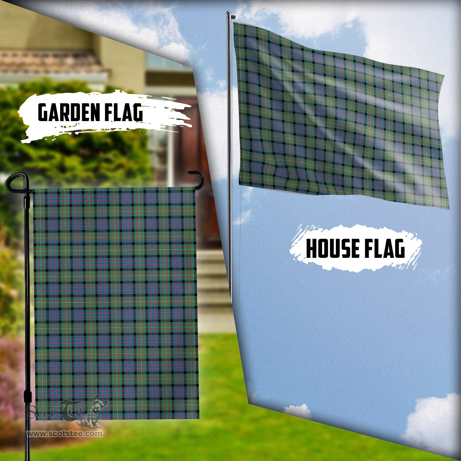 Scottish MacDonell of Glengarry Ancient Tartan Flag - Tartan Garden Flag Scottish Plaid Tartan Plaid - ScotsTee - scotstee.com