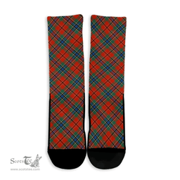 Scottish MacLean of Duart Ancient Clan Tartan Crew Socks - Classic Scottish Plaid Tartan Plaid