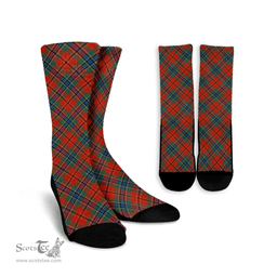 Scottish MacLean of Duart Ancient Clan Tartan Crew Socks - Classic Scottish Plaid Tartan Plaid