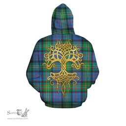 Scottish Bowie Ancient Tartan Hoodie - Tree Of Life Style Scottish Plaid Tartan Plaid
