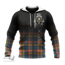 Scottish Buchanan Ancient Tartan Hoodie - Alba Celtic Style Scottish Plaid Tartan Plaid