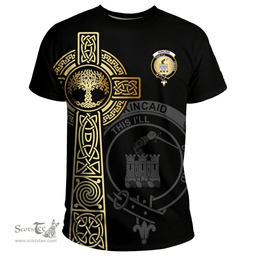 Scottish Kincaid Clan Tartan T-shirt - Celtic Tree Of Life Style Scottish Plaid Tartan Plaid