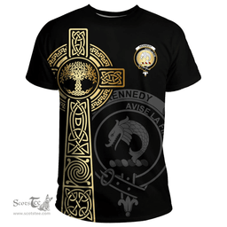 Scottish Kennedy Clan Tartan T-shirt - Celtic Tree Of Life Style Scottish Plaid Tartan Plaid