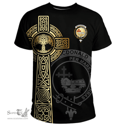 Scottish MacDonald (Clan Donald) Clan Tartan T-shirt - Celtic Tree Of Life Style Scottish Plaid Tartan Plaid