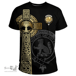 Scottish MacPherson (Chief) Clan Tartan T-shirt - Celtic Tree Of Life Style Scottish Plaid Tartan Plaid