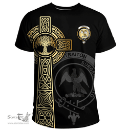 Scottish Straiton Clan Tartan T-shirt - Celtic Tree Of Life Style Scottish Plaid Tartan Plaid
