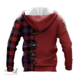 Scottish Broun Modern Clan Tartan Hoodie - Lion Rampant And Celtic Thistle Style Scottish Plaid Tartan Plaid
