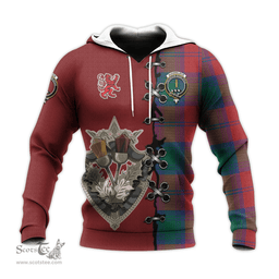 Scottish Auchinleck Clan Tartan Hoodie - Lion Rampant And Celtic Thistle Style Scottish Plaid Tartan Plaid