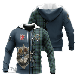 Scottish Arbuthnot Clan Tartan Hoodie - Lion Rampant And Celtic Thistle Style Scottish Plaid Tartan Plaid