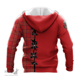 Scottish Burnett Modern Clan Tartan Hoodie - Lion Rampant And Celtic Thistle Style Scottish Plaid Tartan Plaid