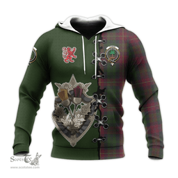 Scottish Cairns Clan Tartan Hoodie - Lion Rampant And Celtic Thistle Style Scottish Plaid Tartan Plaid