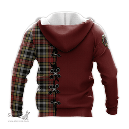Scottish Buchanan Old Dress Clan Tartan Hoodie - Lion Rampant And Celtic Thistle Style Scottish Plaid Tartan Plaid