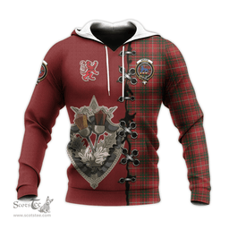 Scottish Bruce Clan Tartan Hoodie - Lion Rampant And Celtic Thistle Style Scottish Plaid Tartan Plaid