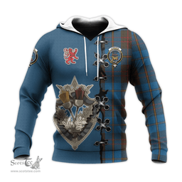 Scottish Cameron Hunting Clan Tartan Hoodie - Lion Rampant And Celtic Thistle Style Scottish Plaid Tartan Plaid