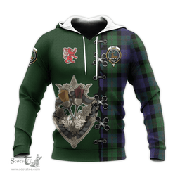 Scottish Blair Clan Tartan Hoodie - Lion Rampant And Celtic Thistle Style Scottish Plaid Tartan Plaid