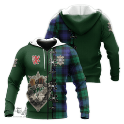Scottish Black Watch Modern of Canada Clan Tartan Hoodie - Lion Rampant And Celtic Thistle Style Scottish Plaid Tartan Plaid
