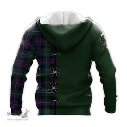 Scottish Calder Modern Clan Tartan Hoodie - Lion Rampant And Celtic Thistle Style Scottish Plaid Tartan Plaid