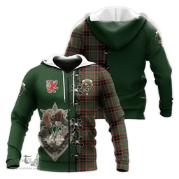 Scottish Buchan Modern Clan Tartan Hoodie - Lion Rampant And Celtic Thistle Style Scottish Plaid Tartan Plaid