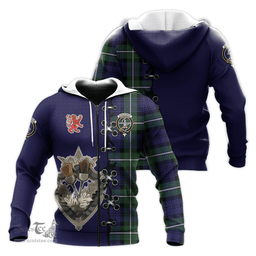 Scottish Bannerman Clan Tartan Hoodie - Lion Rampant And Celtic Thistle Style Scottish Plaid Tartan Plaid