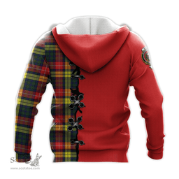 Scottish Buchanan Modern Clan Tartan Hoodie - Lion Rampant And Celtic Thistle Style Scottish Plaid Tartan Plaid
