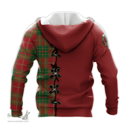 Scottish Burnett Ancient Clan Tartan Hoodie - Lion Rampant And Celtic Thistle Style Scottish Plaid Tartan Plaid