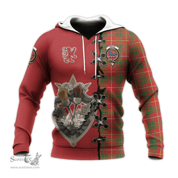Scottish Bruce Modern Clan Tartan Hoodie - Lion Rampant And Celtic Thistle Style Scottish Plaid Tartan Plaid