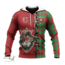 Scottish Callander Modern Clan Tartan Hoodie - Lion Rampant And Celtic Thistle Style Scottish Plaid Tartan Plaid