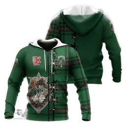 Scottish Anstruther Clan Tartan Hoodie - Lion Rampant And Celtic Thistle Style Scottish Plaid Tartan Plaid
