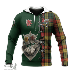 Scottish Buchanan Clan Tartan Hoodie - Lion Rampant And Celtic Thistle Style Scottish Plaid Tartan Plaid