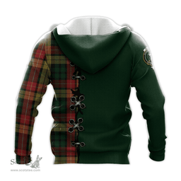 Scottish Buchanan Clan Tartan Hoodie - Lion Rampant And Celtic Thistle Style Scottish Plaid Tartan Plaid