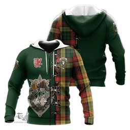 Scottish Buchanan Clan Tartan Hoodie - Lion Rampant And Celtic Thistle Style Scottish Plaid Tartan Plaid