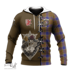 Scottish Balfour Modern Clan Tartan Hoodie - Lion Rampant And Celtic Thistle Style Scottish Plaid Tartan Plaid