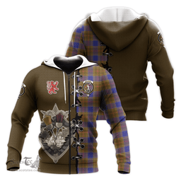 Scottish Balfour Modern Clan Tartan Hoodie - Lion Rampant And Celtic Thistle Style Scottish Plaid Tartan Plaid