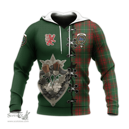Scottish Bruce Hunting Clan Tartan Hoodie - Lion Rampant And Celtic Thistle Style Scottish Plaid Tartan Plaid