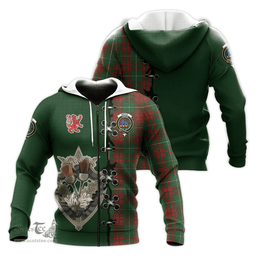 Scottish Bruce Hunting Clan Tartan Hoodie - Lion Rampant And Celtic Thistle Style Scottish Plaid Tartan Plaid