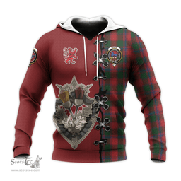 Scottish Bruce Old Clan Tartan Hoodie - Lion Rampant And Celtic Thistle Style Scottish Plaid Tartan Plaid