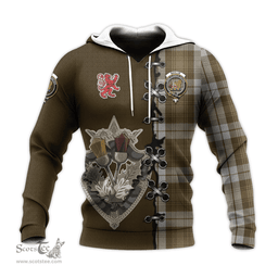 Scottish Baillie Dress Clan Tartan Hoodie - Lion Rampant And Celtic Thistle Style Scottish Plaid Tartan Plaid
