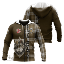 Scottish Baillie Dress Clan Tartan Hoodie - Lion Rampant And Celtic Thistle Style Scottish Plaid Tartan Plaid