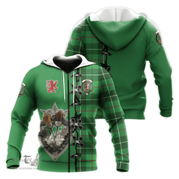 Scottish Boyle Clan Tartan Hoodie - Lion Rampant And Celtic Thistle Style Scottish Plaid Tartan Plaid