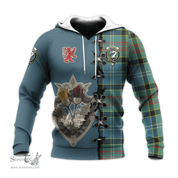 Scottish Brisbane modern Clan Tartan Hoodie - Lion Rampant And Celtic Thistle Style Scottish Plaid Tartan Plaid