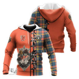 Scottish Buchanan Ancient Clan Tartan Hoodie - Lion Rampant And Celtic Thistle Style Scottish Plaid Tartan Plaid