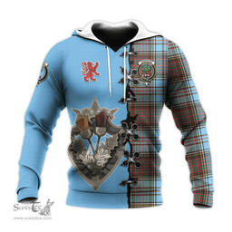 Scottish Anderson Ancient Clan Tartan Hoodie - Lion Rampant And Celtic Thistle Style Scottish Plaid Tartan Plaid