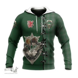 Scottish Gayre Dress Clan Tartan Hoodie - Lion Rampant And Celtic Thistle Style Scottish Plaid Tartan Plaid