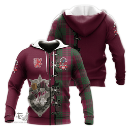 Scottish Crawford of NewZealand Clan Tartan Hoodie - Lion Rampant And Celtic Thistle Style Scottish Plaid Tartan Plaid