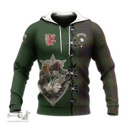 Scottish Cunningham Hunting Modern Clan Tartan Hoodie - Lion Rampant And Celtic Thistle Style Scottish Plaid Tartan Plaid